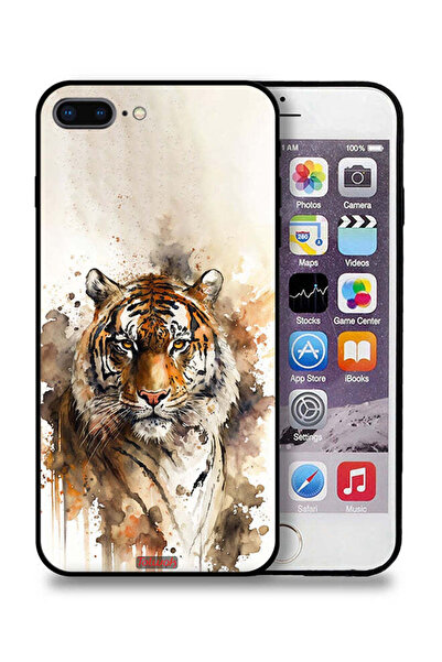 Tolwak غطاء حماية لجهاز Apple iPhone 8 Plus بنقشة فن تجريدي من جلد الفهد