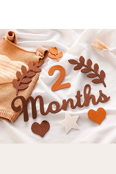 GONCA EĞİTİM "Baby 12 Months and Daily Photo Shoot Set Birthday Ornament and Decoration Newborn Baby Gift"
