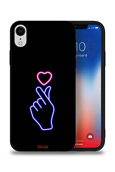 Tolwak جراب حماية لهاتف Apple iPhone XR بتصميم قلب سناب
