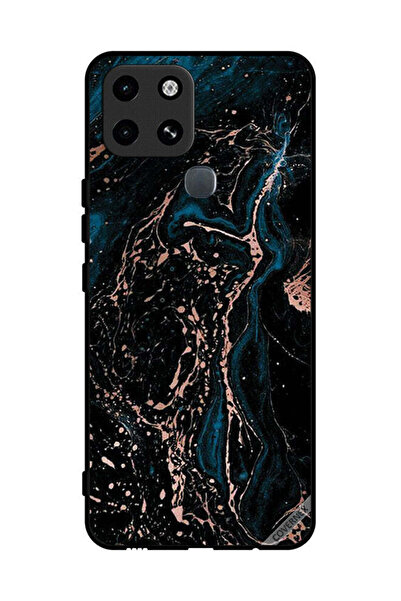 Covernex غطاء حماية لهاتف إنفينيكس سمارت 6 بنمط مزيج من الرخام واللون العادي