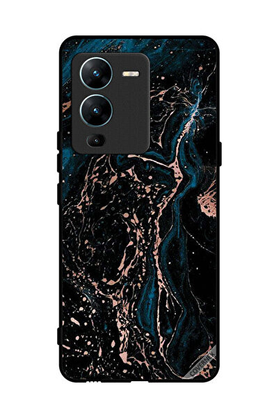 Covernex غطاء حماية لهاتف فيفو V25 برو بنمط مزيج من الرخام واللون العادي