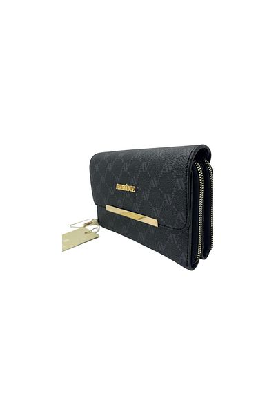 Armine Shoulder Bag with Dots and Strap -381 Black Dots
