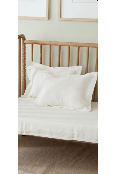 Belsina Home 2 Pieces |   Plain White Baby Pillow with Cover |   35X45Cm |   90% Cotton