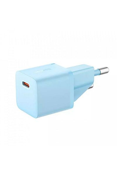 Baseus Charger Type-c, Fast Charging, Gan, 20w - (CCGN050103) - Blue
