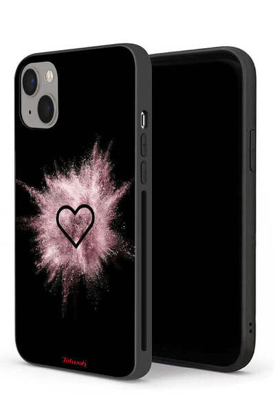 Tolwak جراب حماية لهاتف Apple iPhone 13 mini بتصميم قلب لامع