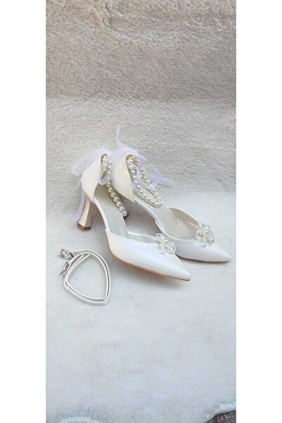 Berush Bride Women's Iris Flowered Pearl Heels 👠   Evening Dress Shoes