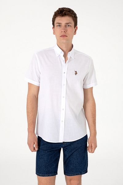 U.S. Polo Assn. Πόλο Ασν. Ανδρικό κοντομάνικο πουκάμισο 100% βαμβάκι 2083854