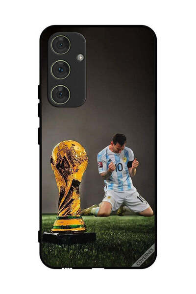 Covernex غطاء حماية لهاتف سامسونج جالاكسي A54 بشعار ليو ميسي وكأس الفيفا