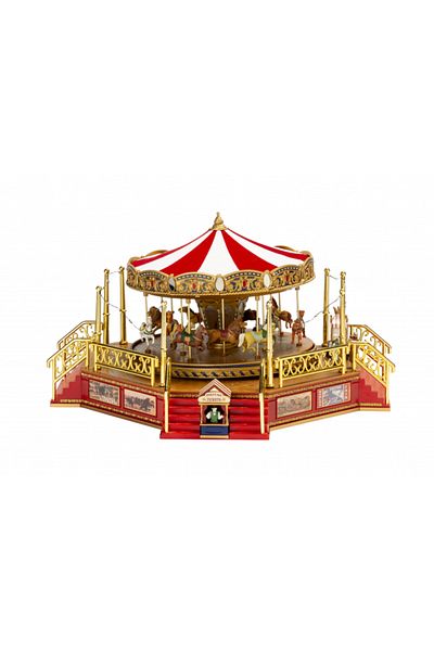 LAMART Musical Carousel with Horses Circus Christmas