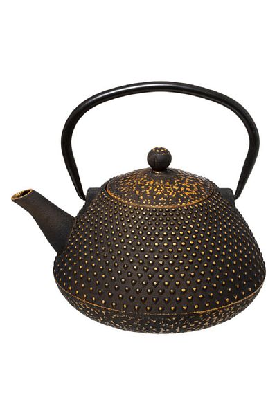 Secret de Gourmet Durable Cast Iron Teapot Brown and Gold 800ml