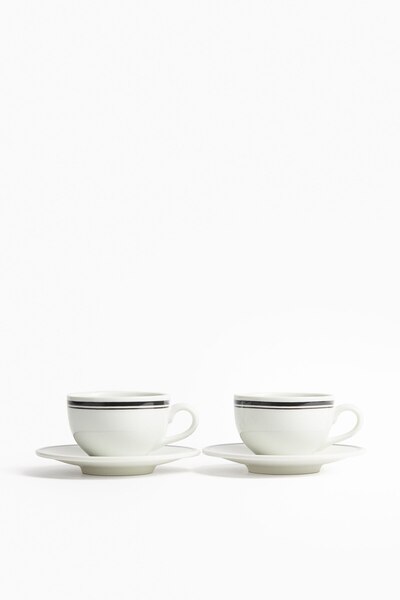 H&M 2'li Cappuccino Fincanı ve Tabağı