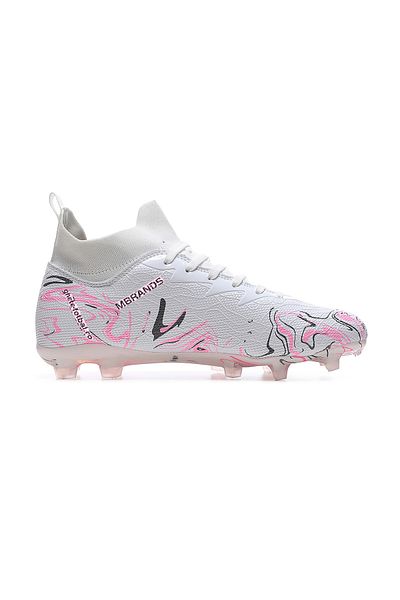 MBrands Football Boots, 8.3 With Ankle Studs, White Color 43