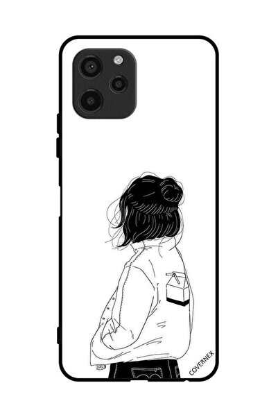 Covernex غطاء حماية لهاتف هواوي إنجوي 50z فتاة تفكر بعمق كبير