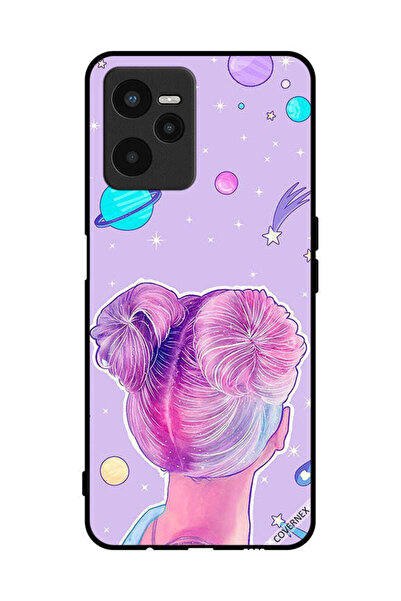 Covernex غطاء حماية لهاتف Realme C35 برسومات فتاة ونجوم الفضاء