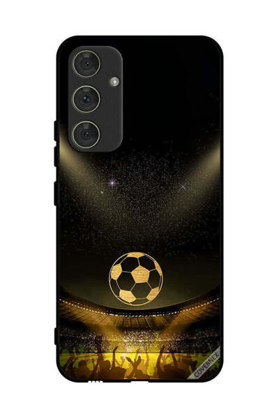 Covernex غطاء حماية لهاتف سامسونج جالاكسي A34، خلفية سوداء لفيلم كرة قدم كلاسيكي