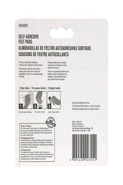ACE Self-Adhesive Heavy-Duty Easy Installing Round Protective Felt Pads