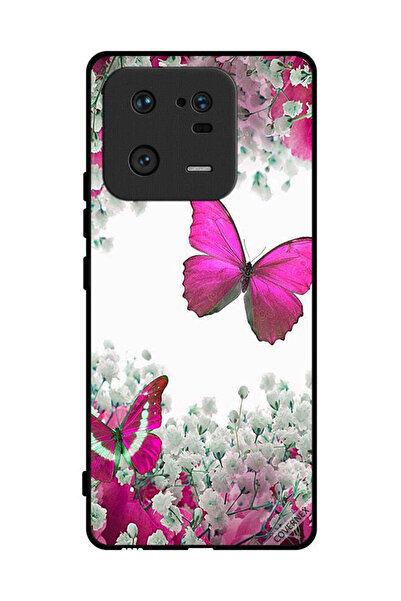 Covernex غطاء حماية لهاتف شاومي 13 برو برسومات فراشات جميلة وورود صغيرة