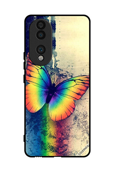 Covernex غطاء حماية لهاتف Honor 70 بتصميم فراشة قوس قزح عتيقة