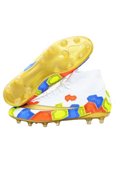 MBrands football boots with ankle support, for synthetic field / Grass white 45