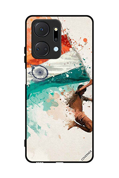 Covernex غطاء حماية لهاتف Honor X7a يحمل علم الهند أثناء الطيران