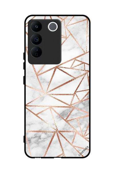 Covernex غطاء حماية لهاتف Vivo S16e بنمط رخامي وورق حائط