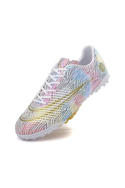 MBrands Sky Wing 9703 Children's Football Boots, Stitched Toe, For Synthetic Turf, White 33