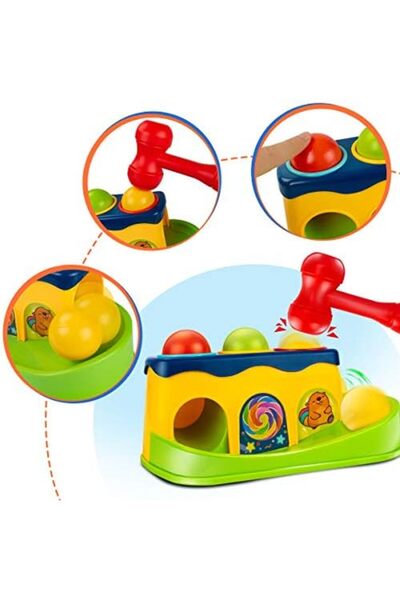 Uni Hammer and Ball Toys from UNI for Infants and Toddlers Ages 6-18 Months ABS Multicolor