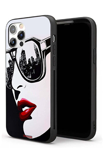 Tolwak جراب حماية لجهاز Apple iPhone 11 Pro Max بتصميم وجه فتاة وفن تجريدي