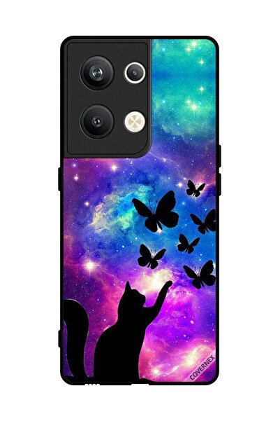 Covernex غطاء حماية لهاتف Oppo Reno 9 Pro Plus بطبعة قطة وفراشات