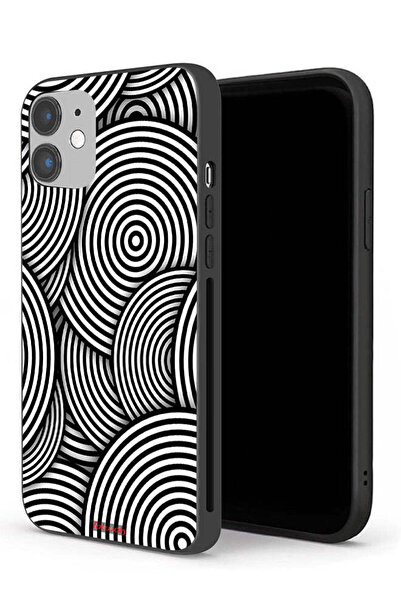 Tolwak جراب حماية لجهاز Apple iPhone 12 بنمط دوائر وهمية