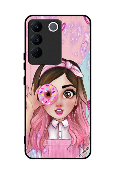Covernex غطاء حماية لهاتف Vivo S16e برسومات فتاة محبة للدونات