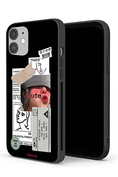 Tolwak جراب حماية لجهاز Apple iPhone 12 mini بملصق لطيف