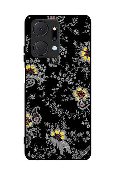 Covernex غطاء حماية لهاتف Honor X7a بخلفية زهور فنية