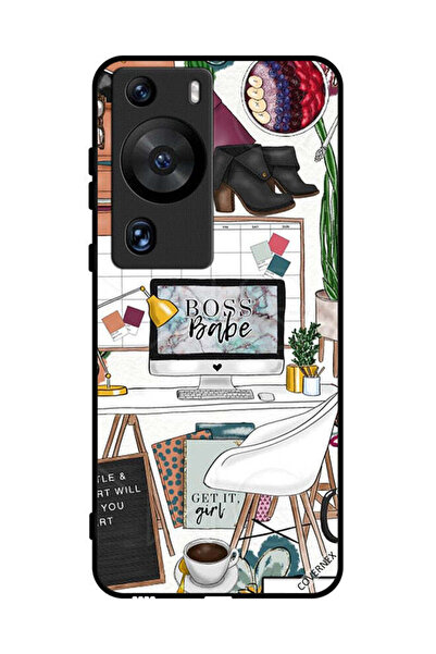 Covernex غطاء حماية لهاتف هواوي بي 60 برو - مشبك فني من Boss Babe
