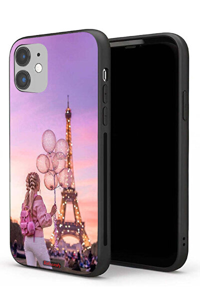Tolwak جراب حماية لجهاز Apple iPhone 11، فتاة تحمل بالونات