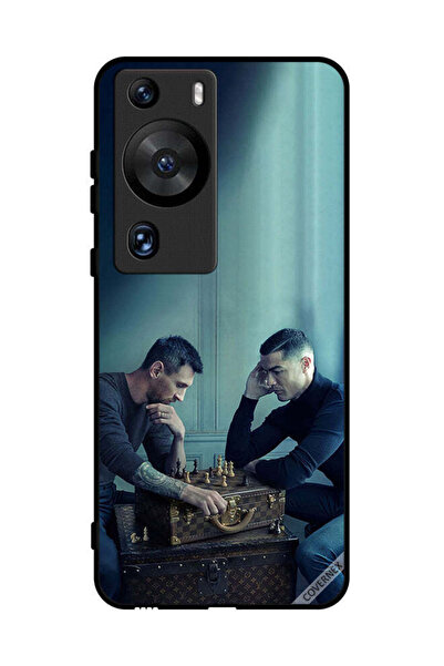 Covernex غطاء حماية لهاتف هواوي بي 60 برو ميسي ضد رونالدو يلعبان الشطرنج