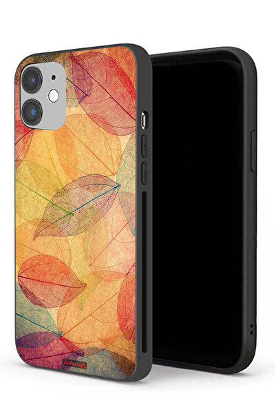 Tolwak غطاء حماية لجهاز Apple iPhone 12 mini برسومات أوراق تجريدية فنية رقمية