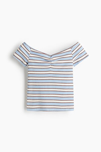 H&M Ribanalı ve Kayık Yakalı Üst