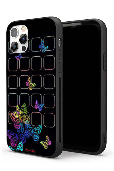 Tolwak غطاء حماية لهاتف Apple iPhone 11 Pro Max بنقشة فراشات ملونة