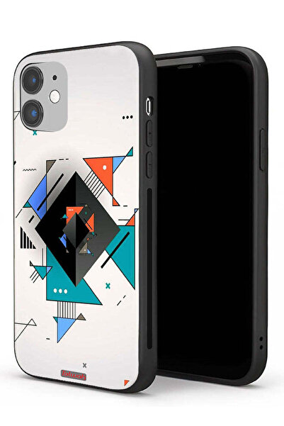 Tolwak غطاء حماية لجهاز Apple iPhone 11 بأشكال مربعة ومثلثة ونمط تجريدي