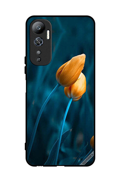 Covernex غطاء حماية لهاتف Infinix Hot 20 مع زهرتين لطيفتين