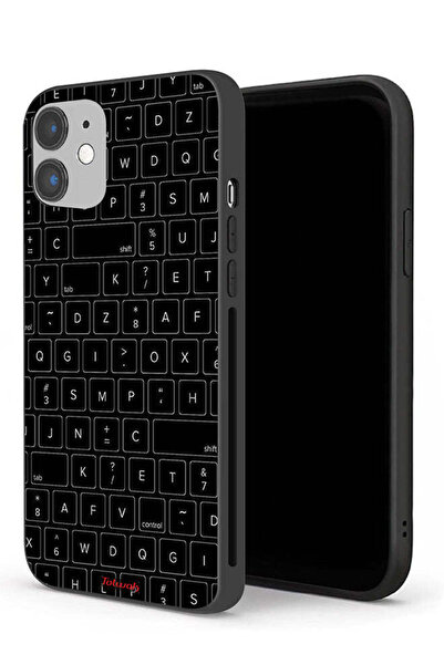 Tolwak جراب حماية لجهاز Apple iPhone 12 mini بنمط مفاتيح لوحة المفاتيح العشوائية