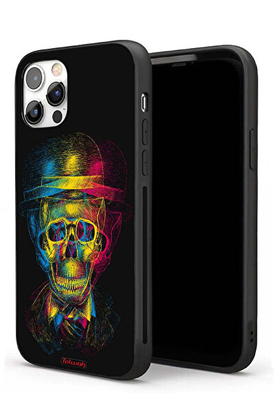 Tolwak جراب حماية لجهاز Apple iPhone 11 Pro بتصميم جمجمة وقبعة ملونة وفن خيالي