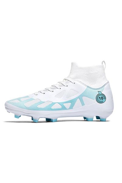 MBrands Football Boots, 8.2 With Ankle, Studs, White Color 43