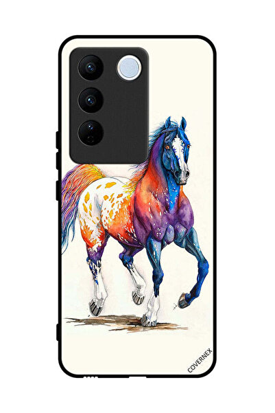 Covernex غطاء حماية لهاتف Vivo V27 Pro بتصميم رسمة حصان