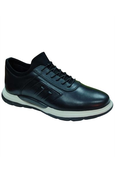 Voyager 1033 Mr Men's Black Nata (40-44) Leather Casual Sports Shoes