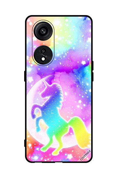 Covernex غطاء حماية لهاتف Oppo Reno8 T 5G بتصميم وحيد القرن بألوان قوس قزح