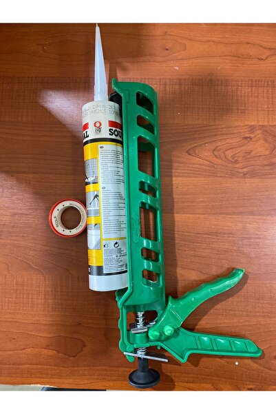 OEM 3’lü Set: Beyaz Silikon 280ml + Silikon Tabancası + Teflon Bant