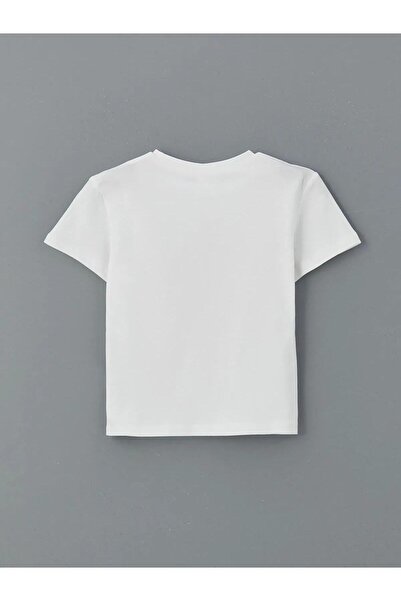 LC Waikiki LCW Kids Bisiklet Yaka Baskılı Kız Çocuk Tişört 2'li (S5)