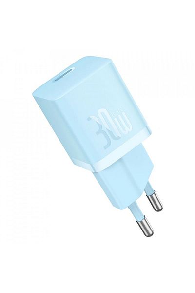 Baseus Charger Type-c, Fast Charging, Gan, 30w - (CCGN070603) - Blue